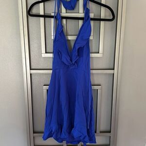 NWT Superdown royal blue mini dress strappy back size XS